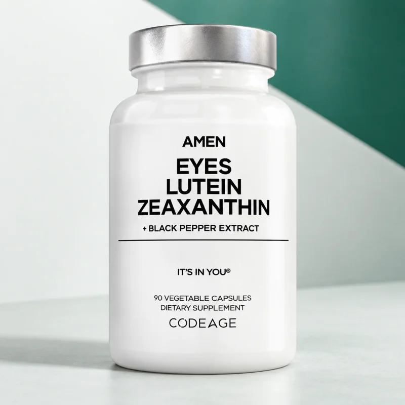 Amen Eyes Lutein Zeaxanthin con caléndula y raíz de remolacha, 90 cápsulas