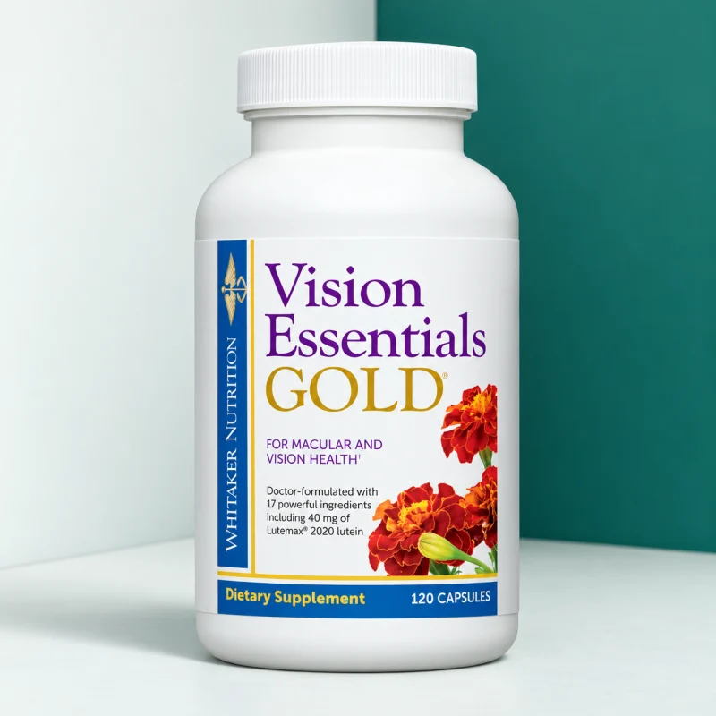 Dr. Whitaker's Vision Essentials Gold con luteína, zeaxantina y taurina, 120 cápsulas